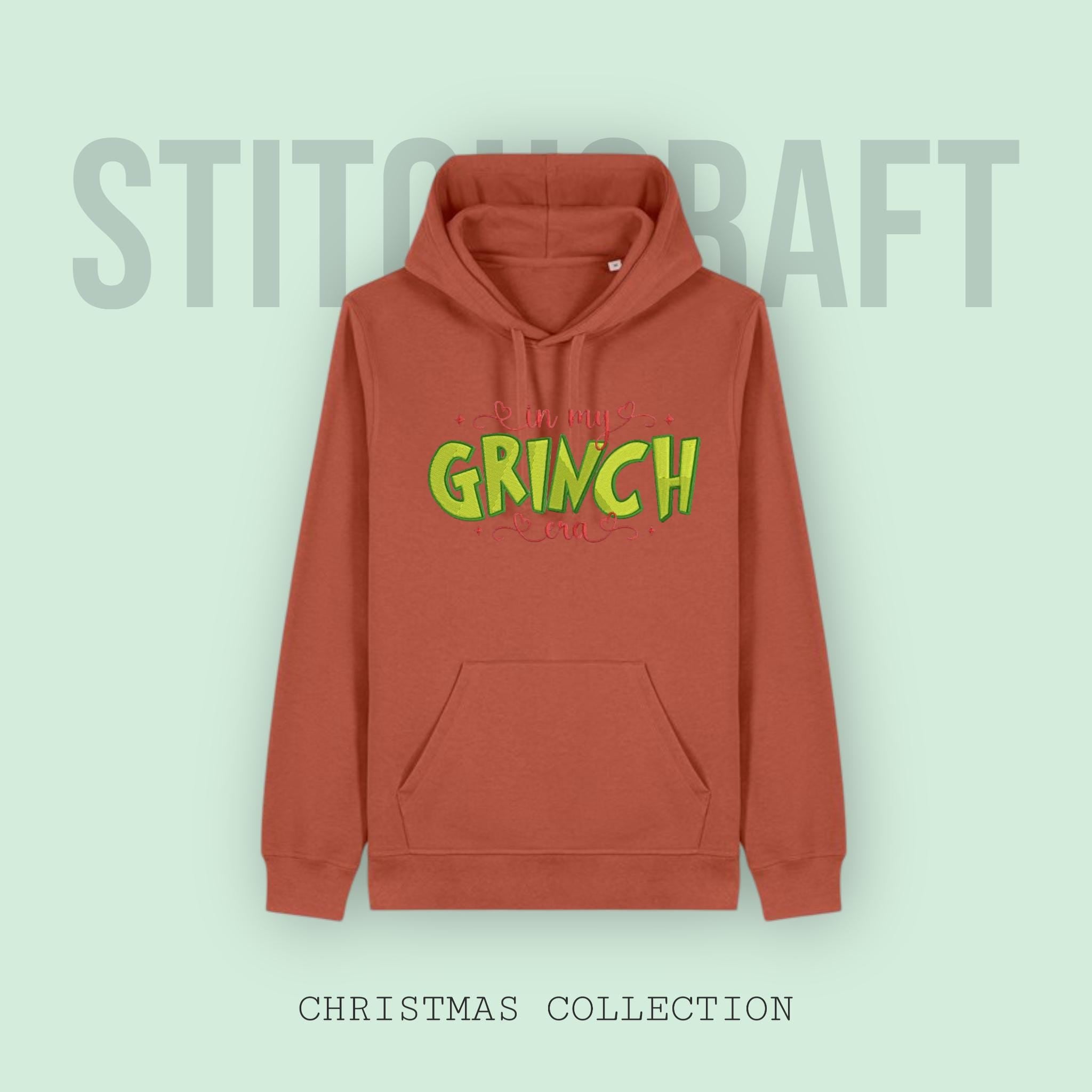 Grinch Hoodie - In my Grinch Era embroidered
