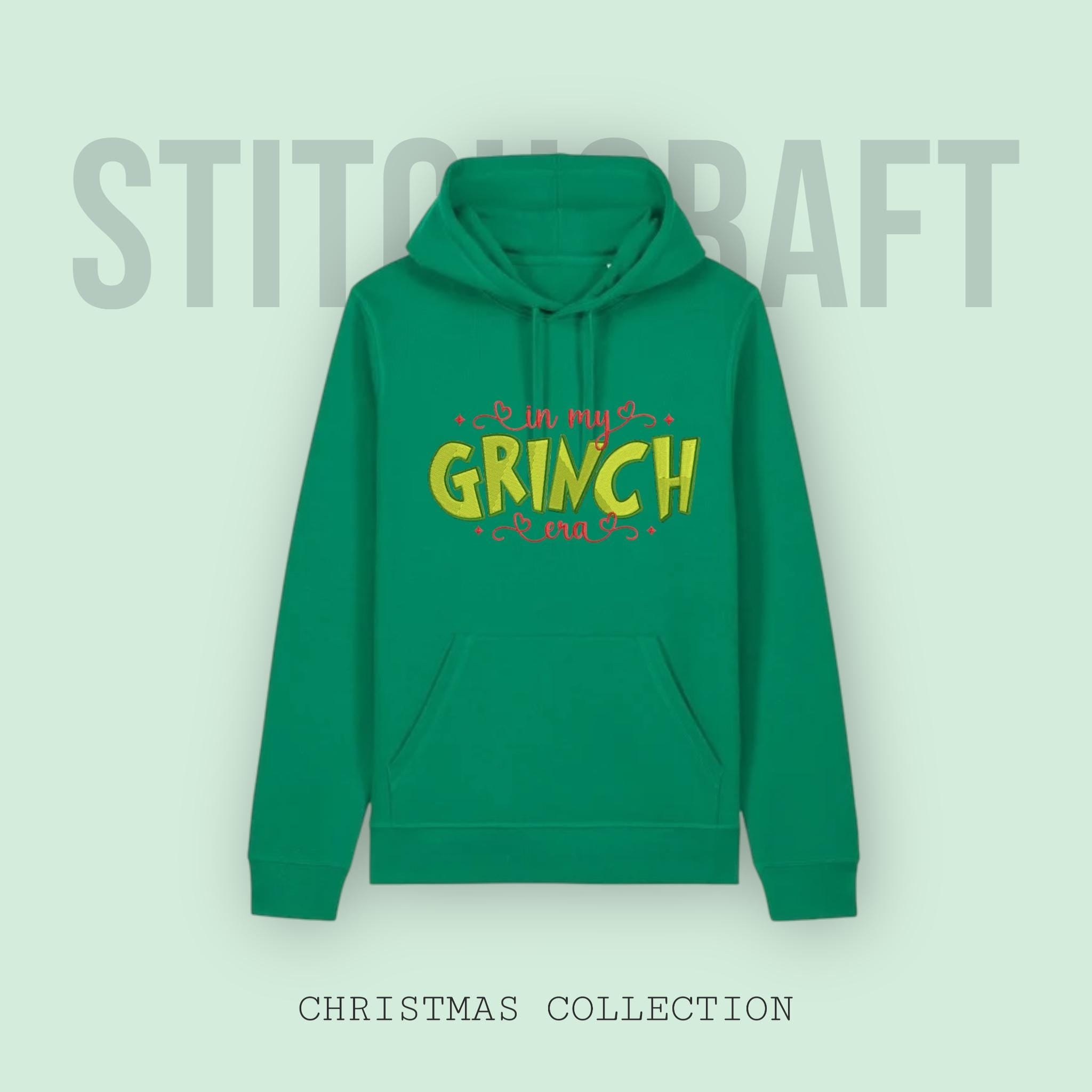Grinch Hoodie - In my Grinch Era embroidered