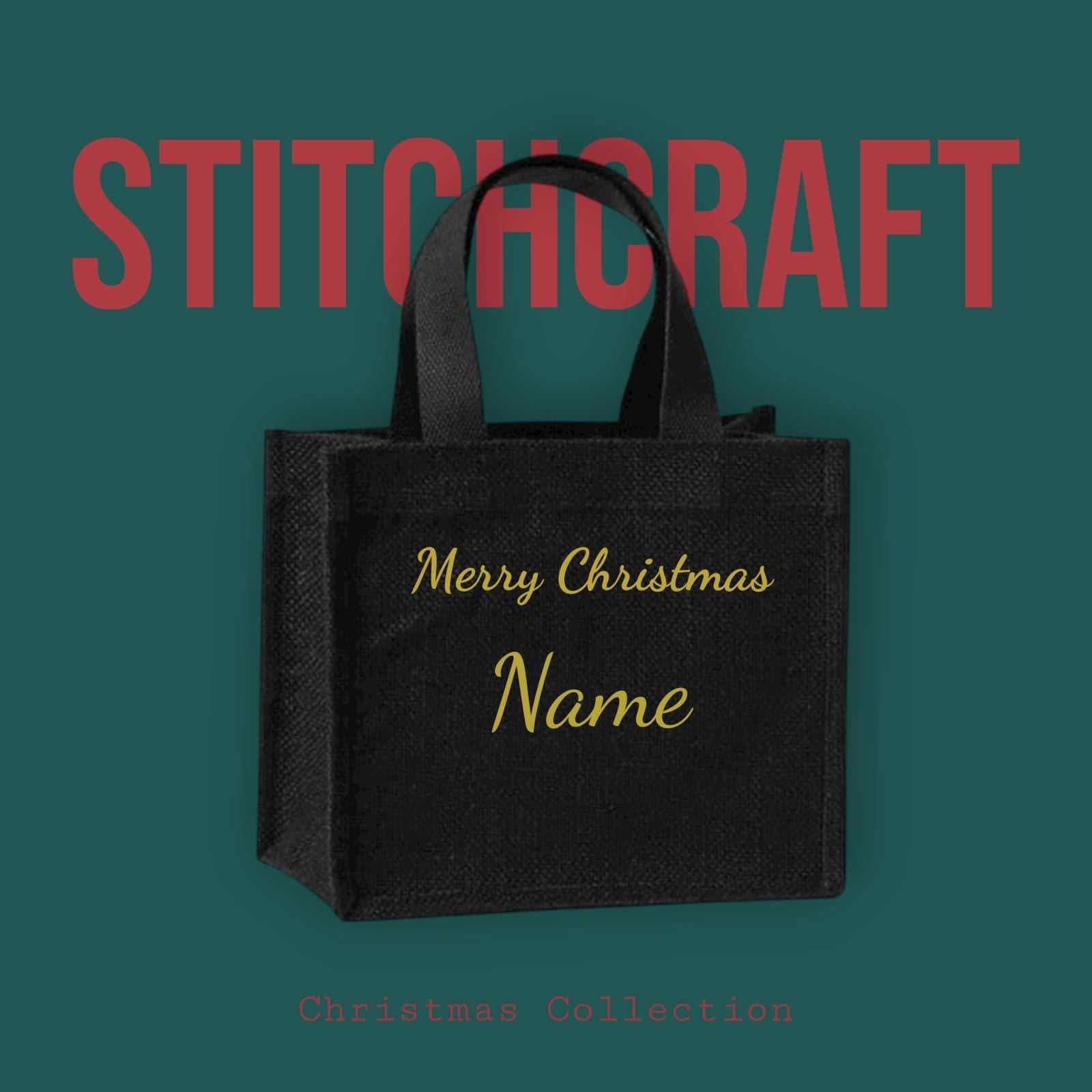 Personalised Burlap Christmas Bag