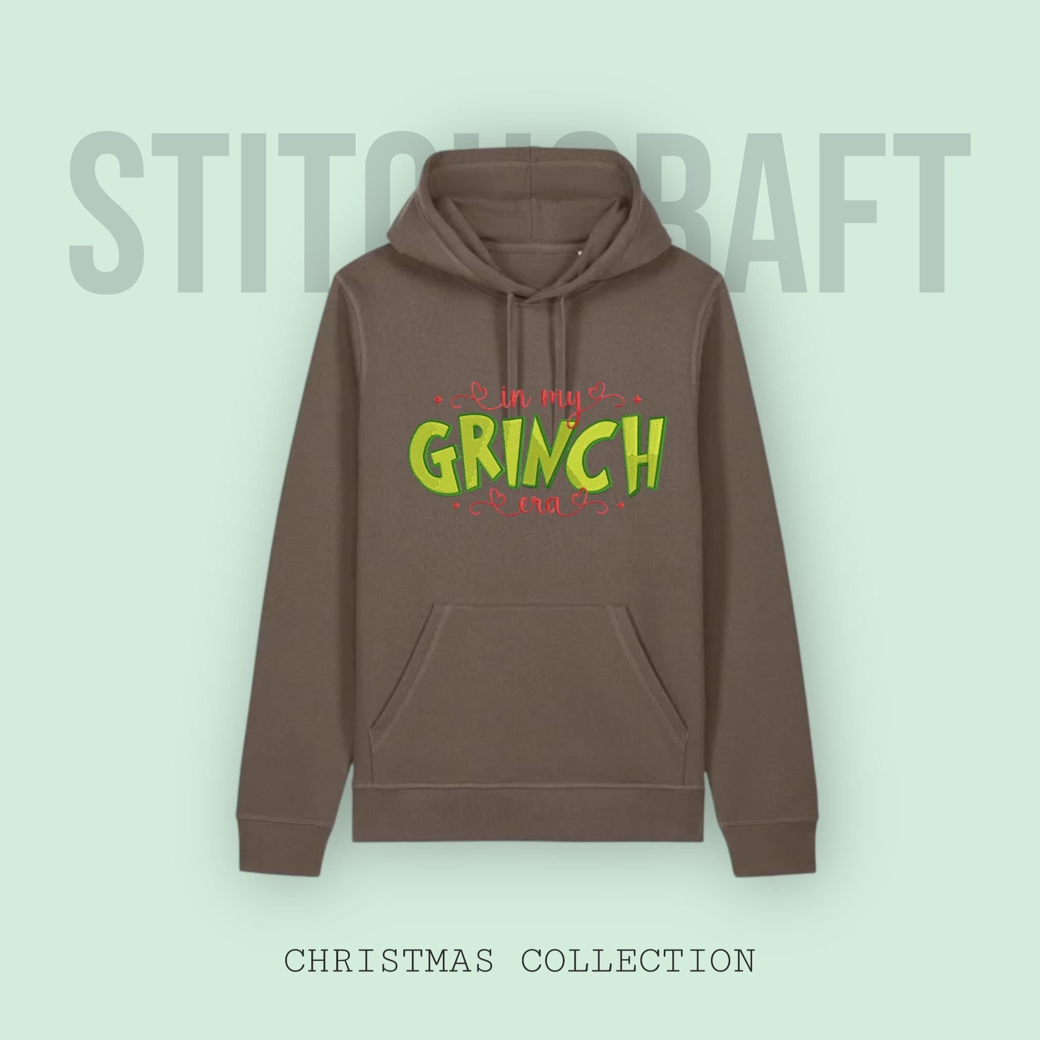 Grinch Hoodie - In my Grinch Era embroidered