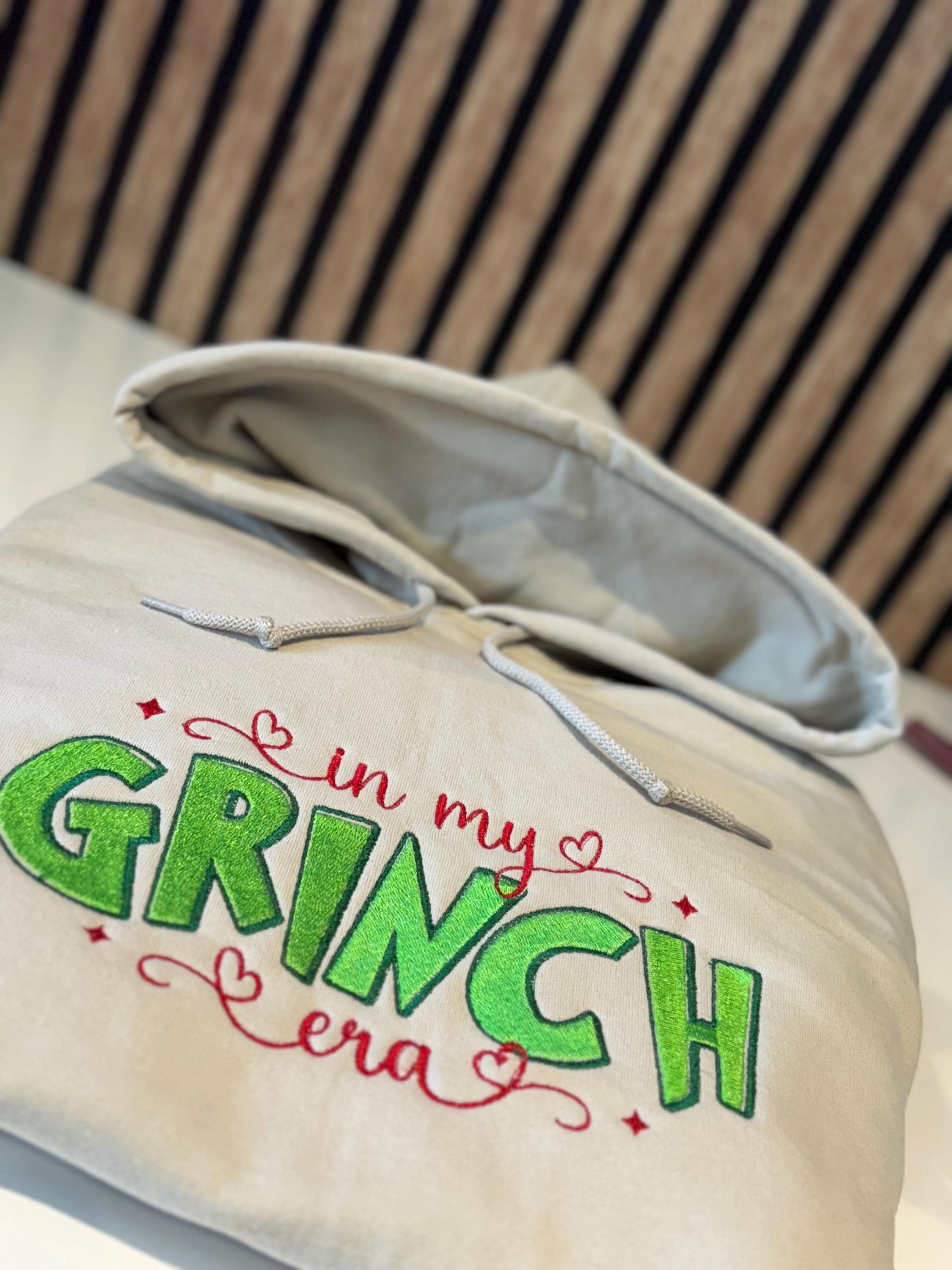 Grinch Hoodie - In my Grinch Era embroidered